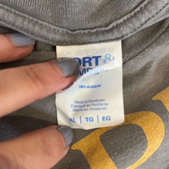 Philadelphia school of bird law graphic T-shirt gray yellow xl - Picture 3 of 4